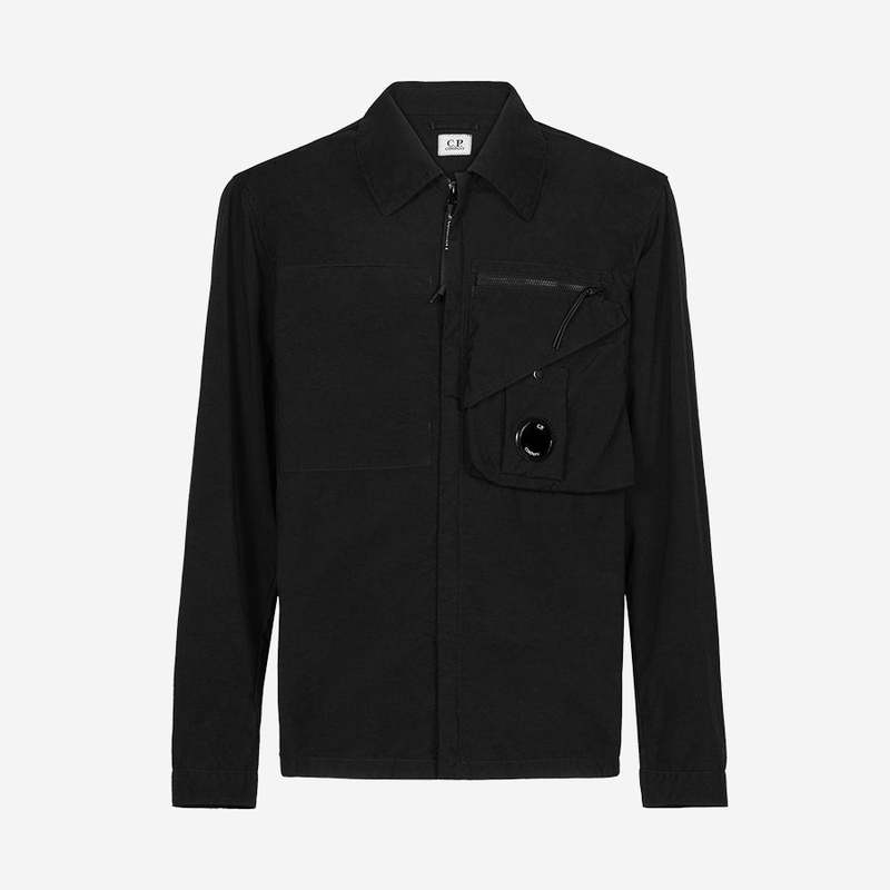 CP company Taylon P Zip Lens Overshirt - Black | Garmentory