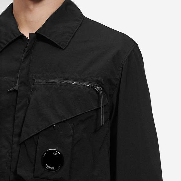 CP company Taylon P Zip Lens Overshirt - Black | Garmentory