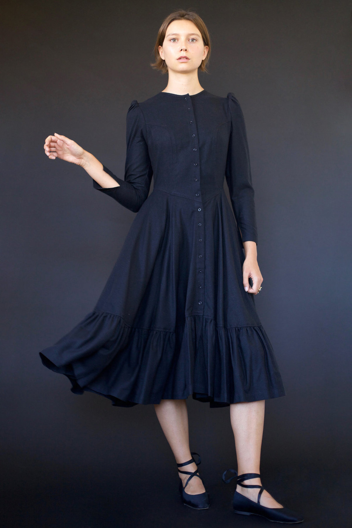Town Clothes Rosa Dress in Black - Image 1 of 7