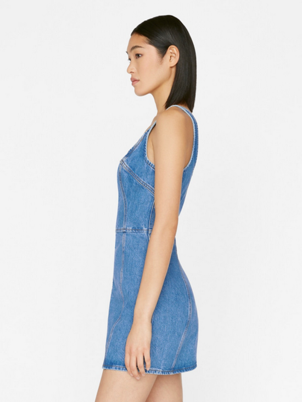 white christmas dresses Medium Wash Mara Denim Bustier Dress