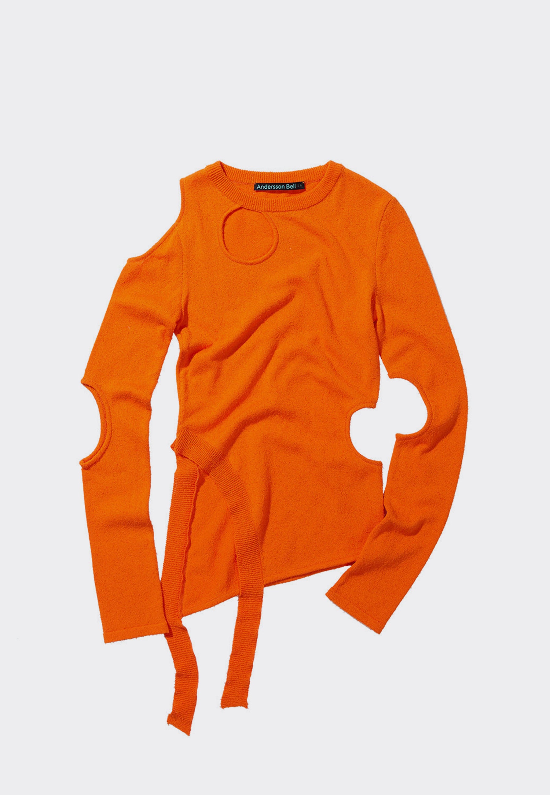 ANDERSSON BELL Bonnie Cut Out Knit Top - orange | Garmentory