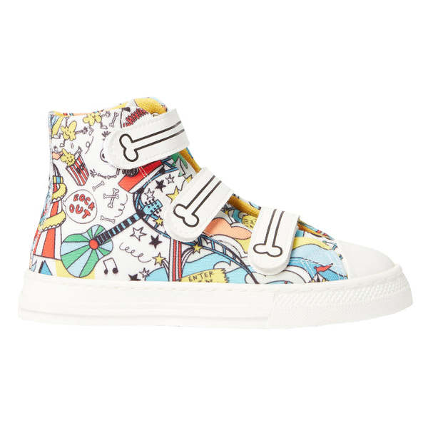 Kids STELLA MCCARTNEY Child High Top Shoes With Bone Straps