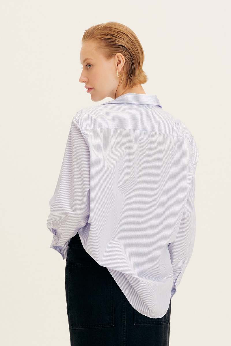 Ron Herman X Frank & Eileen Exclusive Shirt - Blue Stripe