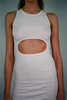 Sandy Liang Riblet Tank Dress - Blanc - Thumbnail 2