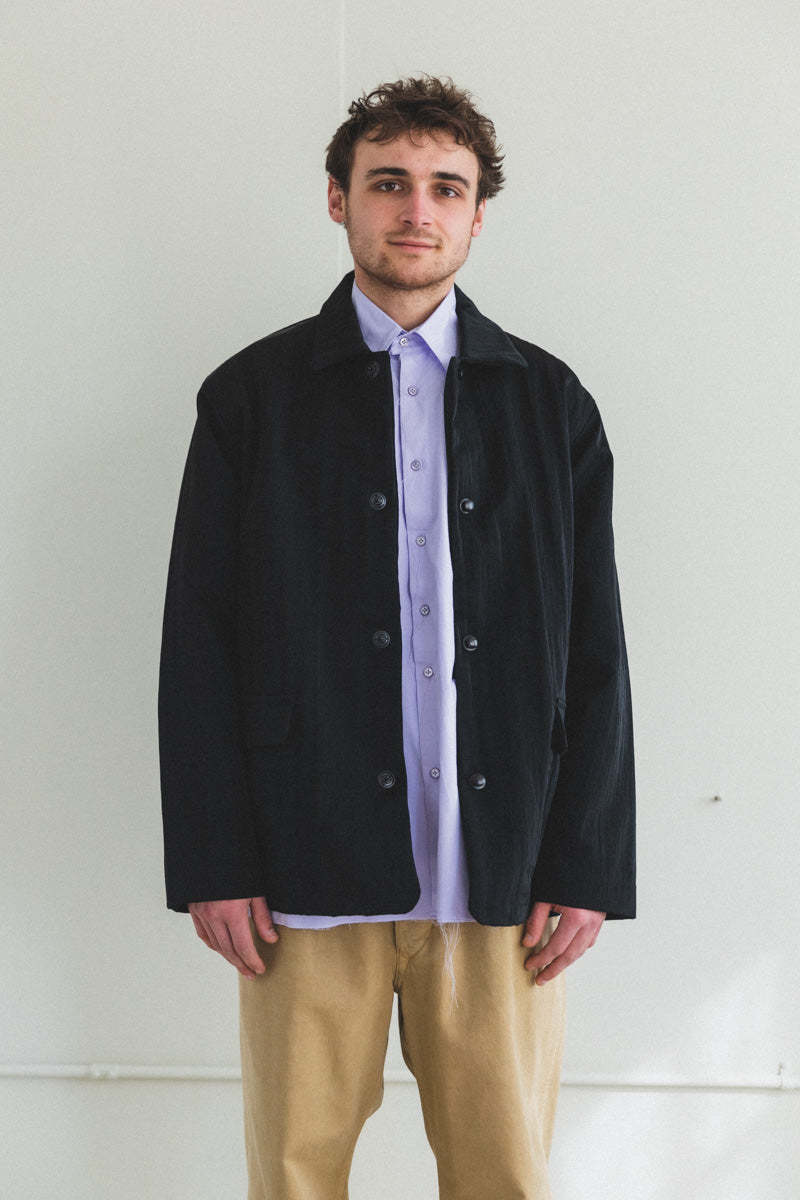 MAN-TLE R14O2 Nylon Overshirt - Black | Garmentory