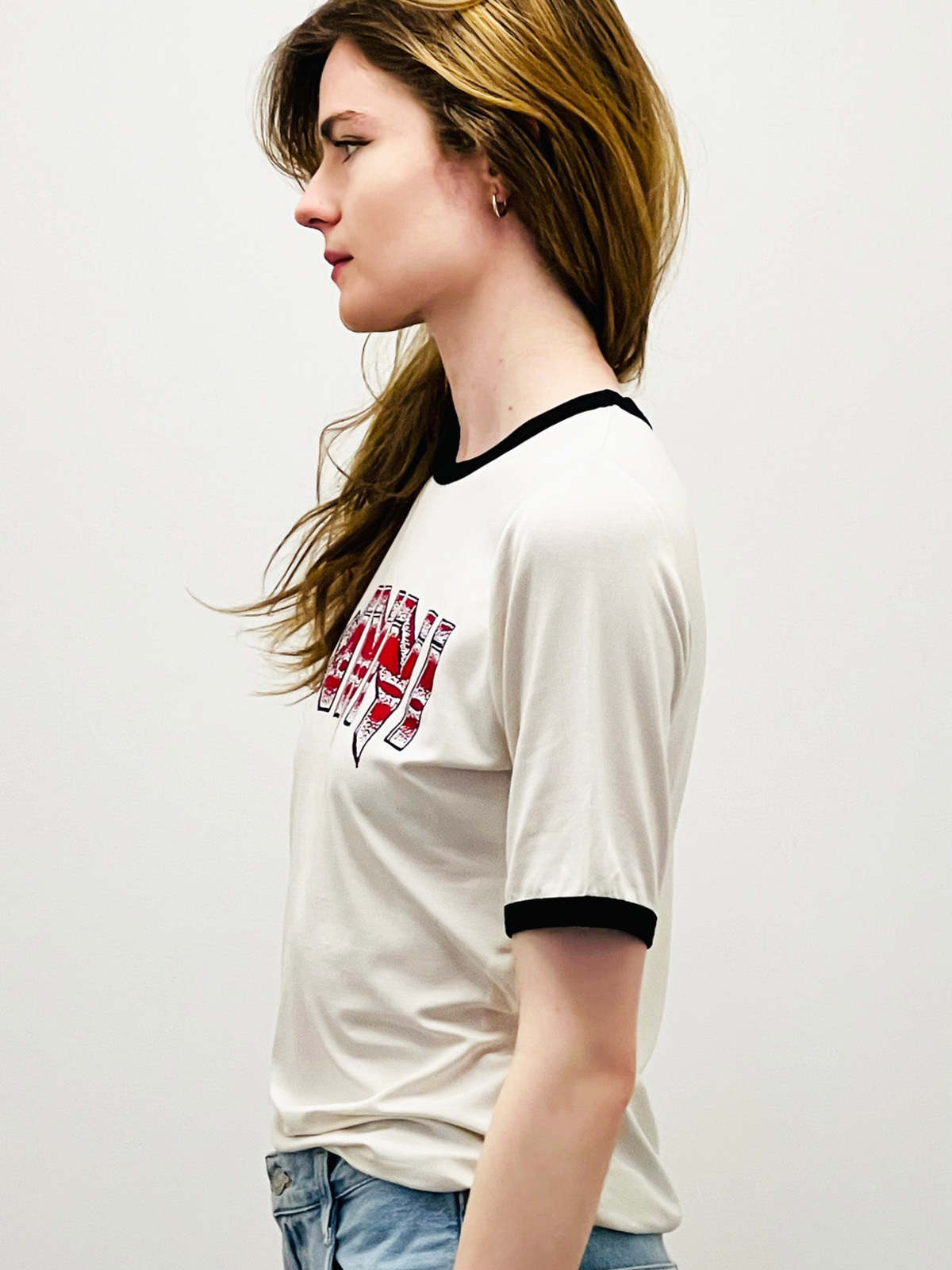Ganni Light Stretch Jersey Tee in Black | FWRD