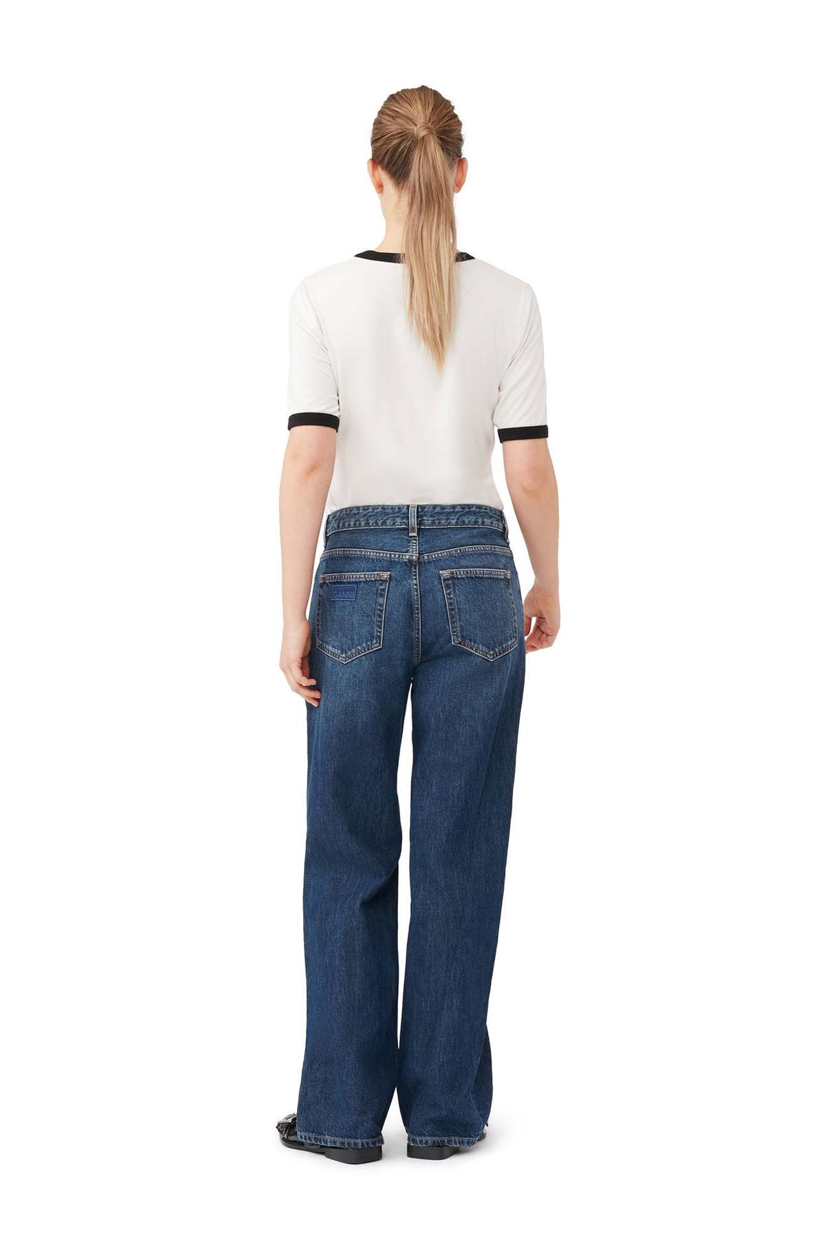 Ganni Light Stretch Jersey Ganni Fitted T-Shirt - Egret