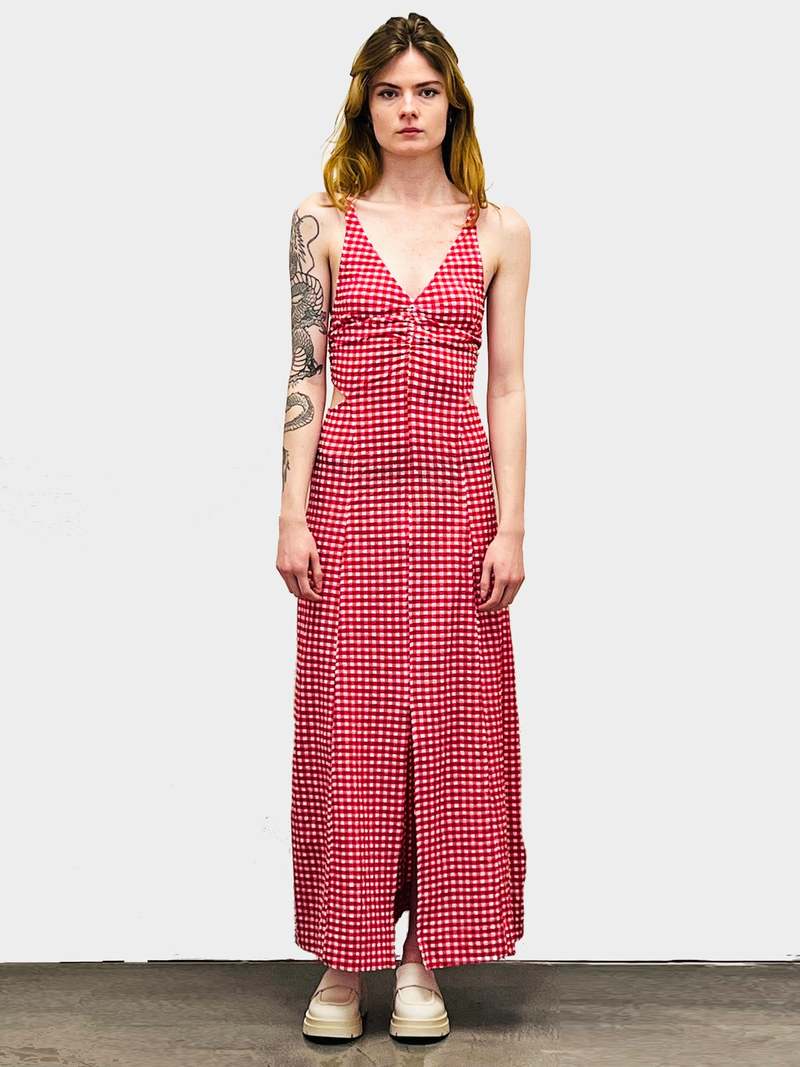 【GANNI】dress Leopard Leopard Printed Cotton Dress | GANNI US