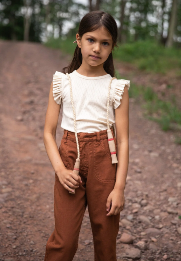 Soor Ploom Frill Tee Natural | Garmentory