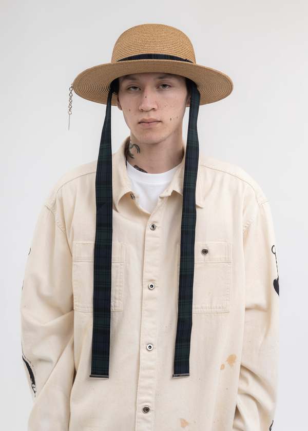 Kidill Ca4la Collaboration Straw Bowler Hat - Camel Brown | Garmentory