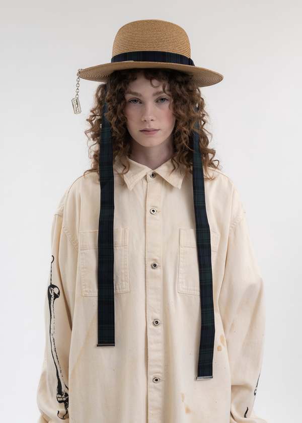 Kidill Ca4la Collaboration Straw Bowler Hat - Camel Brown | Garmentory