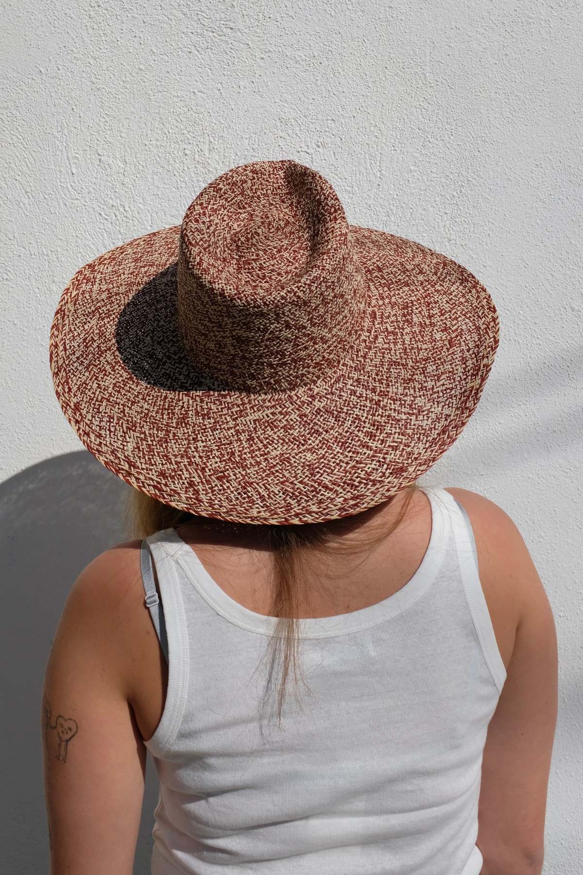 Clyde Pinch Panama Hat - Beige/Tan Mix | Garmentory