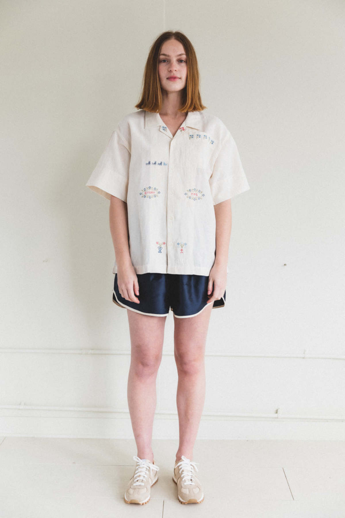 STORY mfg. Sampler Hand Embroidery Greetings Shirt - Image 5 of 14