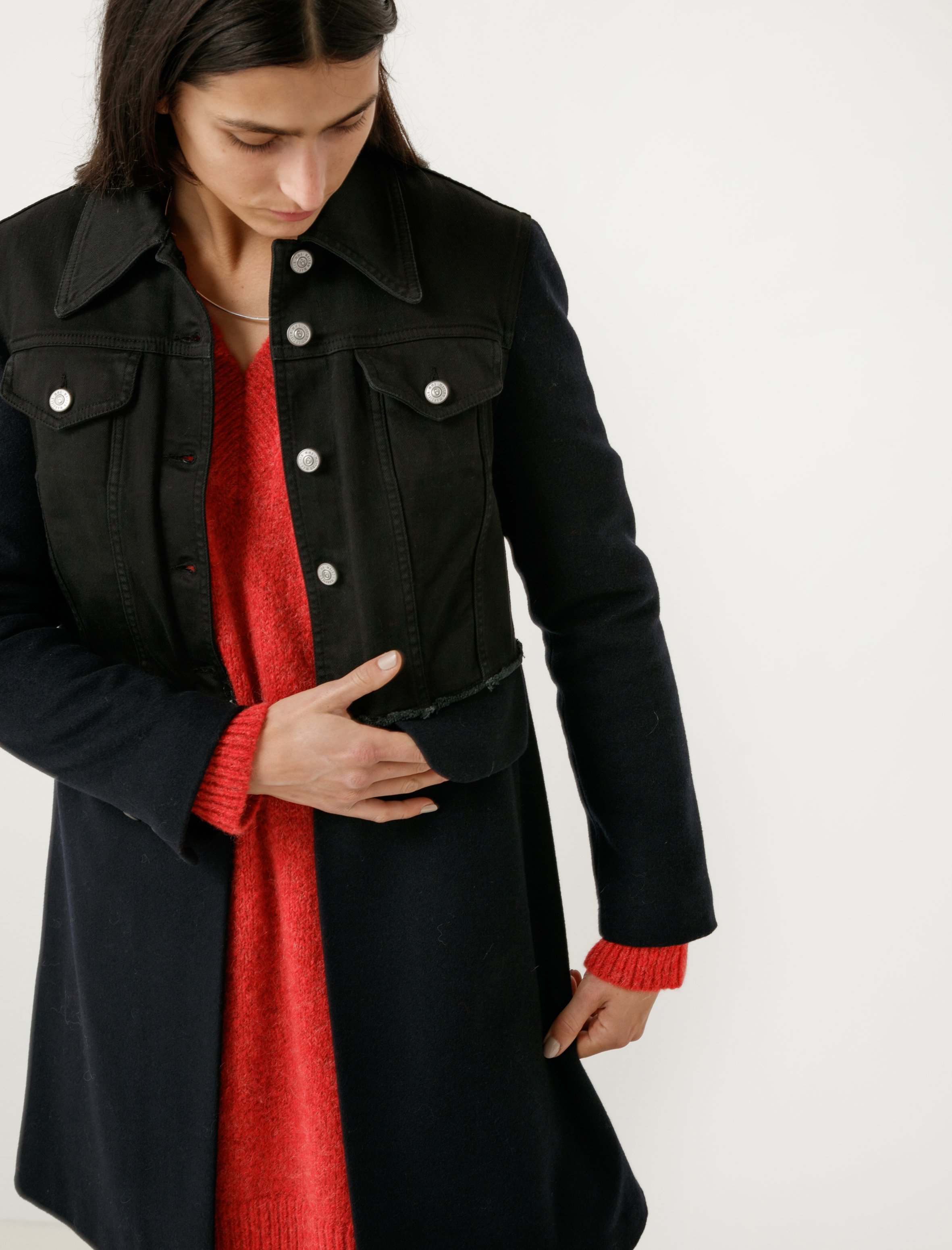 black denim wool jacket