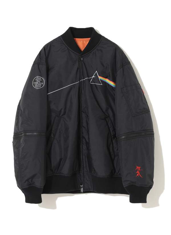 Undercover UC1C4207-1 PINK FLOYD CONVERTIBLE JACKET - BLACK