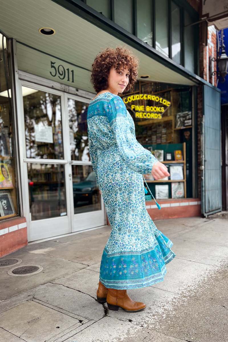 blue boheme dress Royal' Blue Boho Maxi Dress Boheme Willow