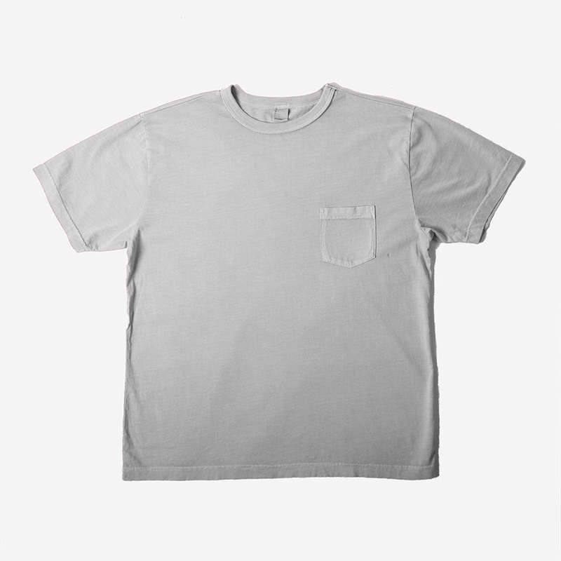 3Sixteen Garment Dyed Pima Cotton Pocket T-Shirt Ash Garmentory