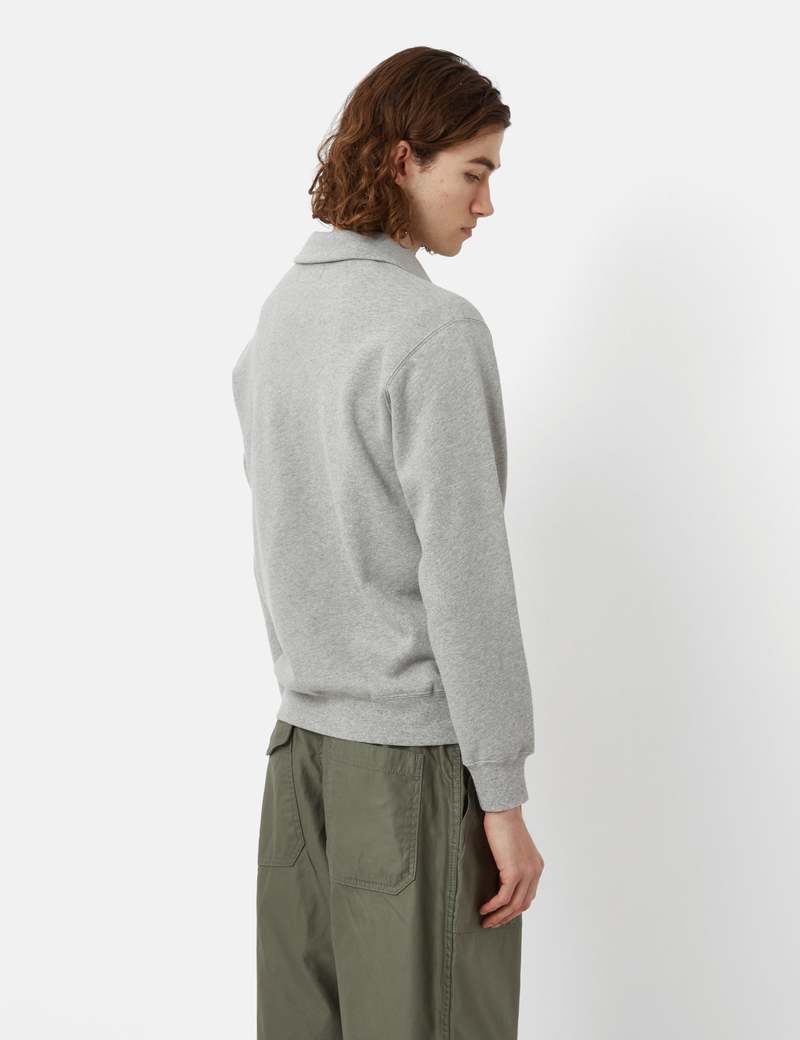 Beams Plus Half Zip Sweatshirt - Grey | Garmentory