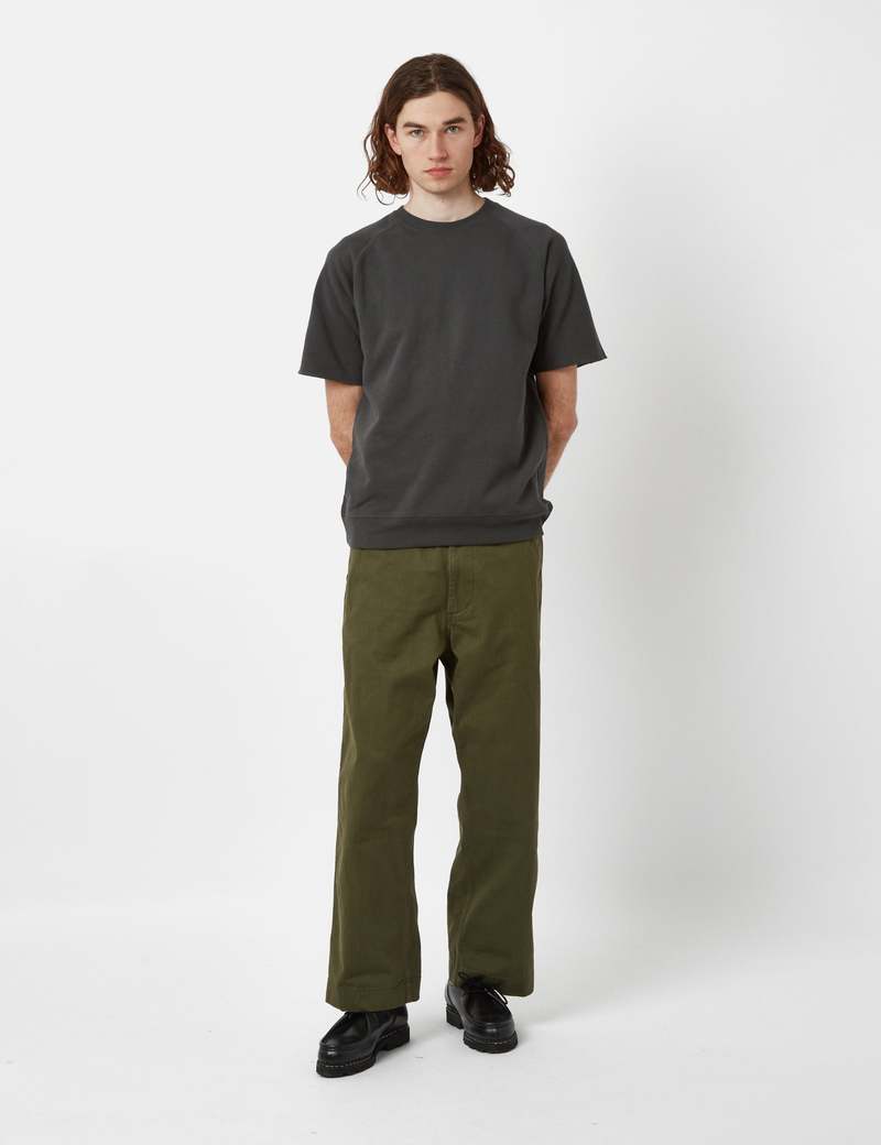 Beams Plus MILHerringbone Trousers - Olive Green | Garmentory