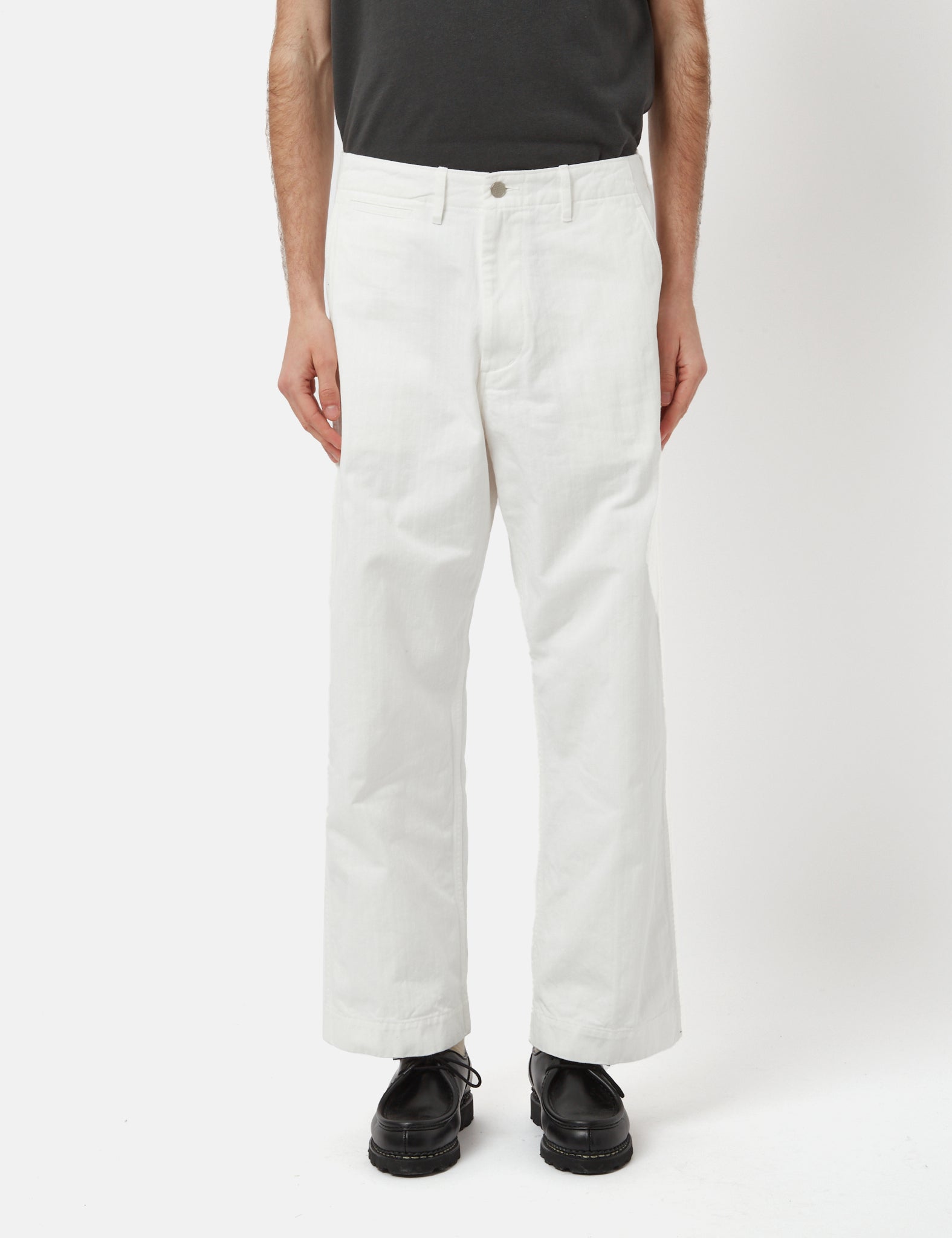 【BEAMS +】 Mil Trousers Herringbone パンツ BEAMS PLUS Mil Trousers Herringbone wide Pants Olive S-XL