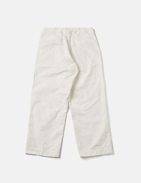 Beams Plus MIL Trousers Herringbone - White | Garmentory