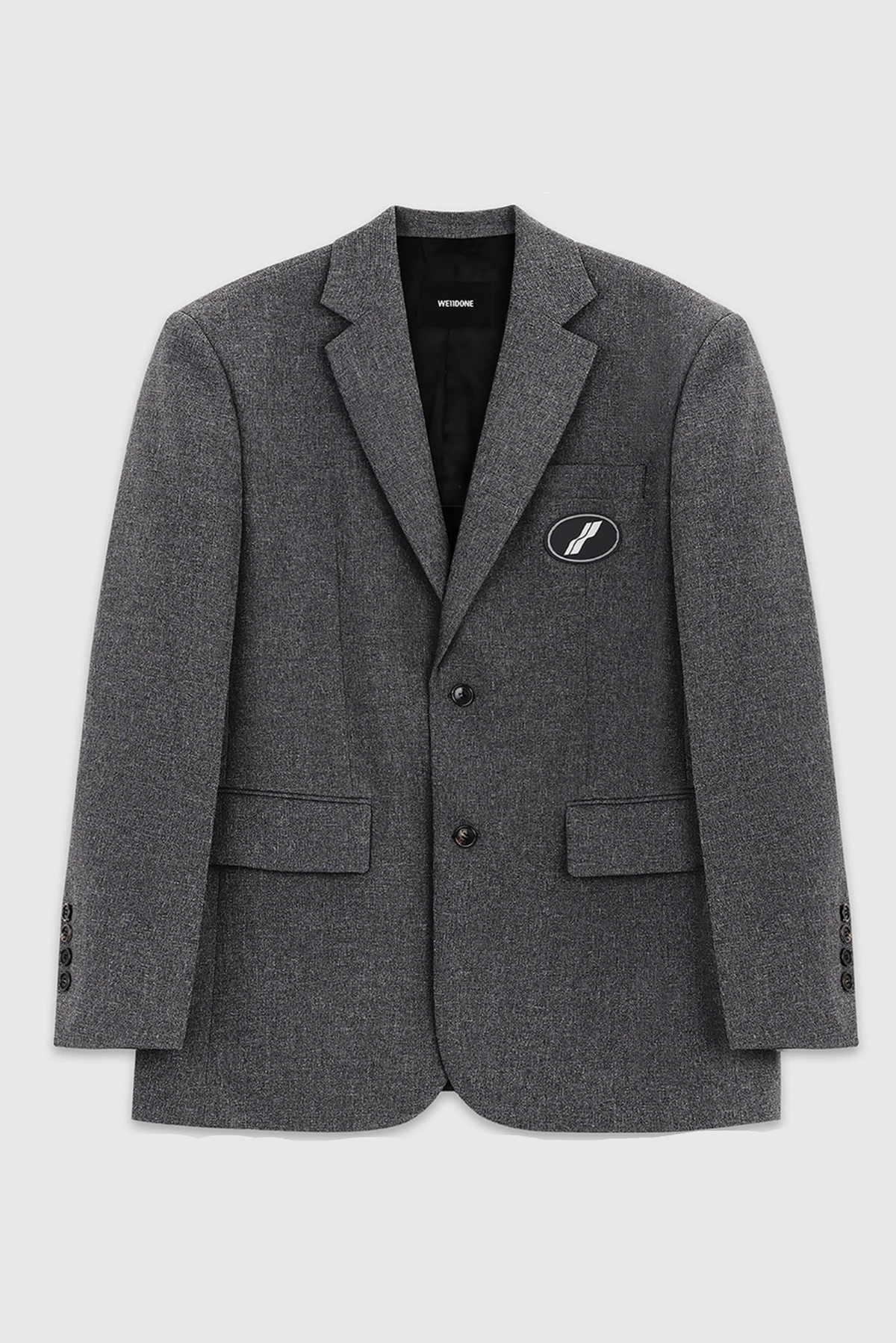 Black Oversized Suit Logo Blazer