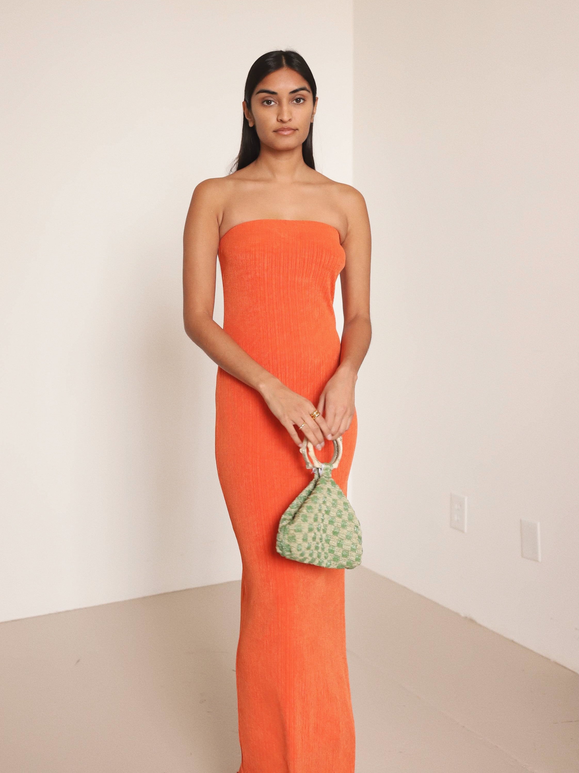 hansen and gretel orange dress Hansen & Gretel Eloise Strapless Dress