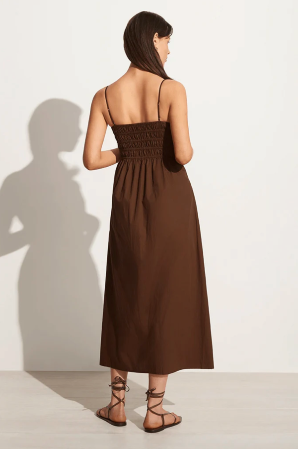 faithfull the brand marieka midi dress Faithfull + Marieka Midi Dress Adia Stripe Print Lilac