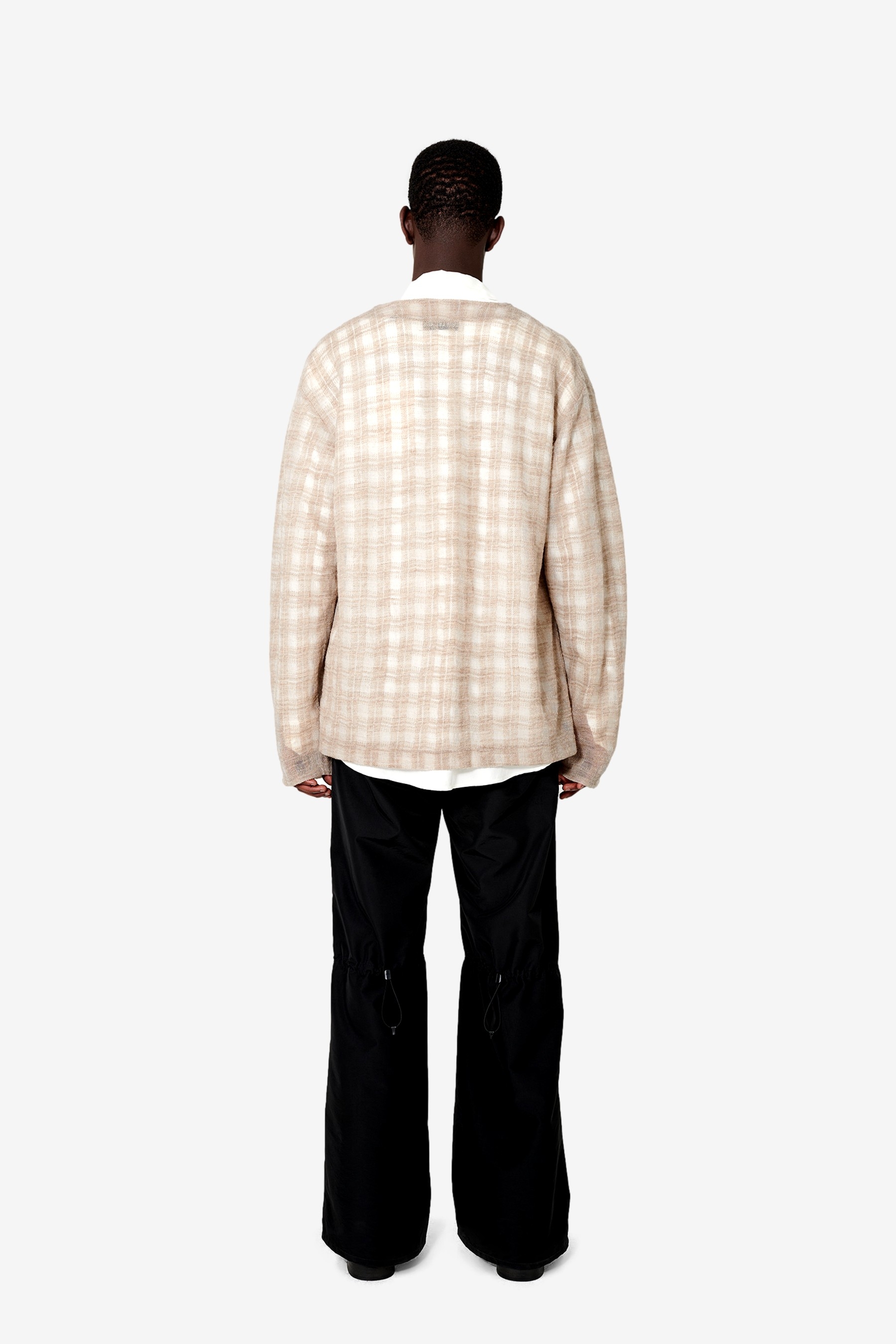 Our Legacy Cardigan - Grey Disintegration Check | Garmentory Our Legacy Cardigan - Grey Disintegration Check | Garmentory