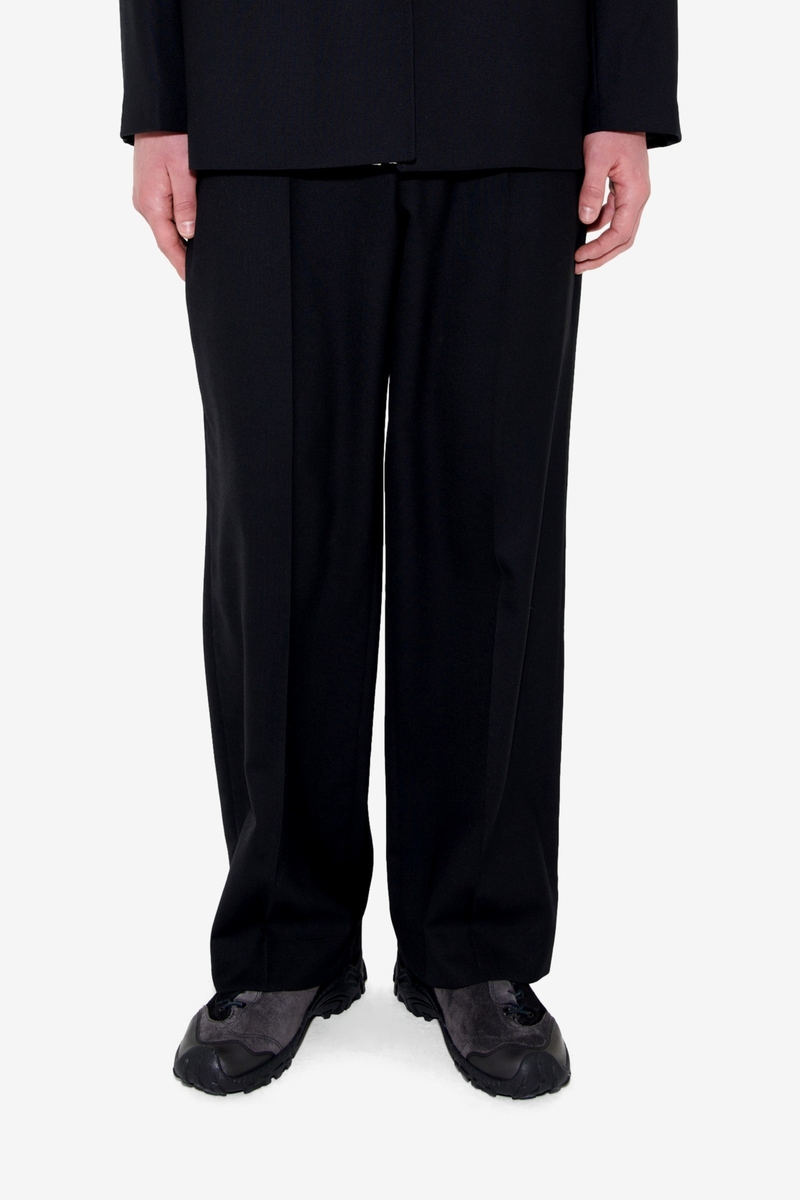 Our Legacy Borrowed Chino - Black Panama Wool | Garmentory