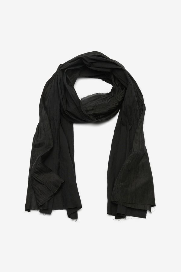 Our Legacy Cotton Silk Double Silk Scarf - Black | Garmentory