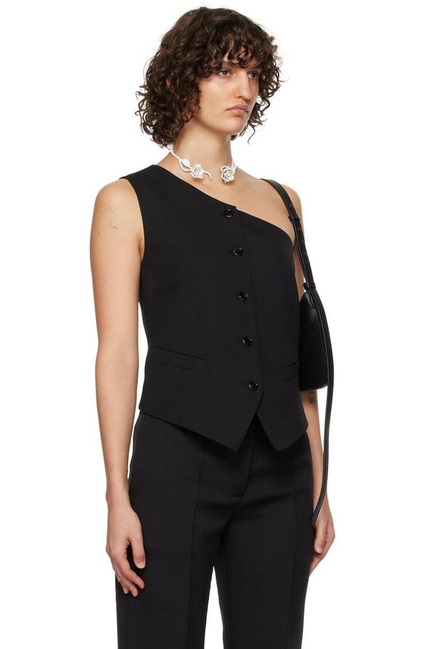 Acne Studios Asymmetric Vest - Black | Garmentory