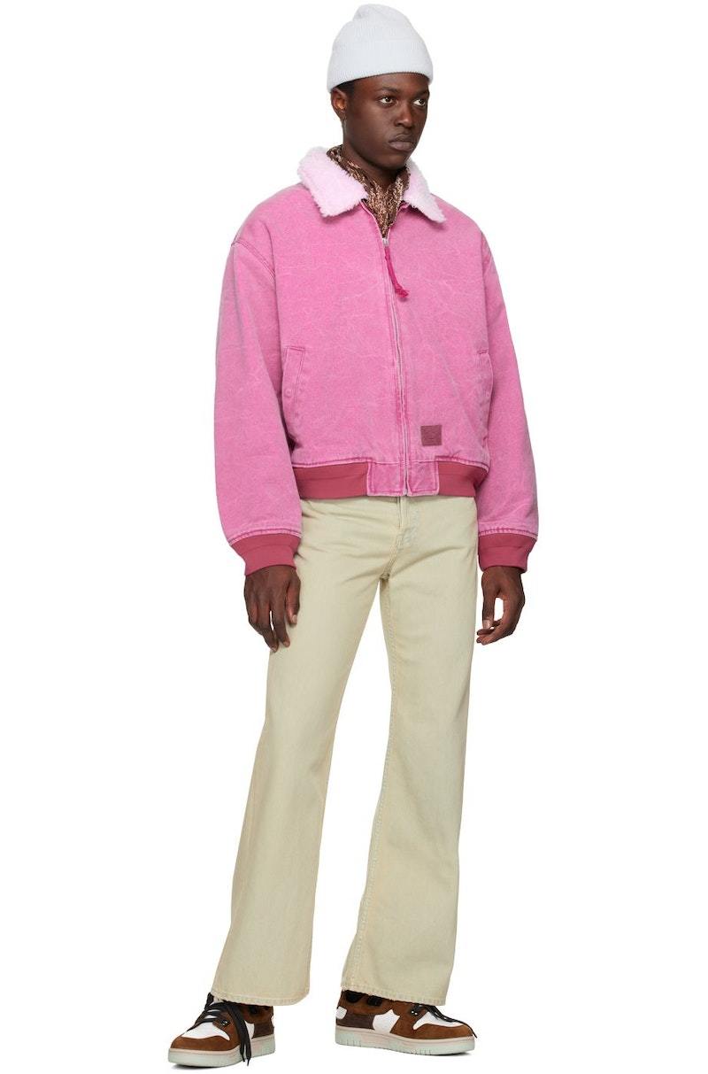 Acne Studios Faded Bomber Jacket - Pink | Garmentory