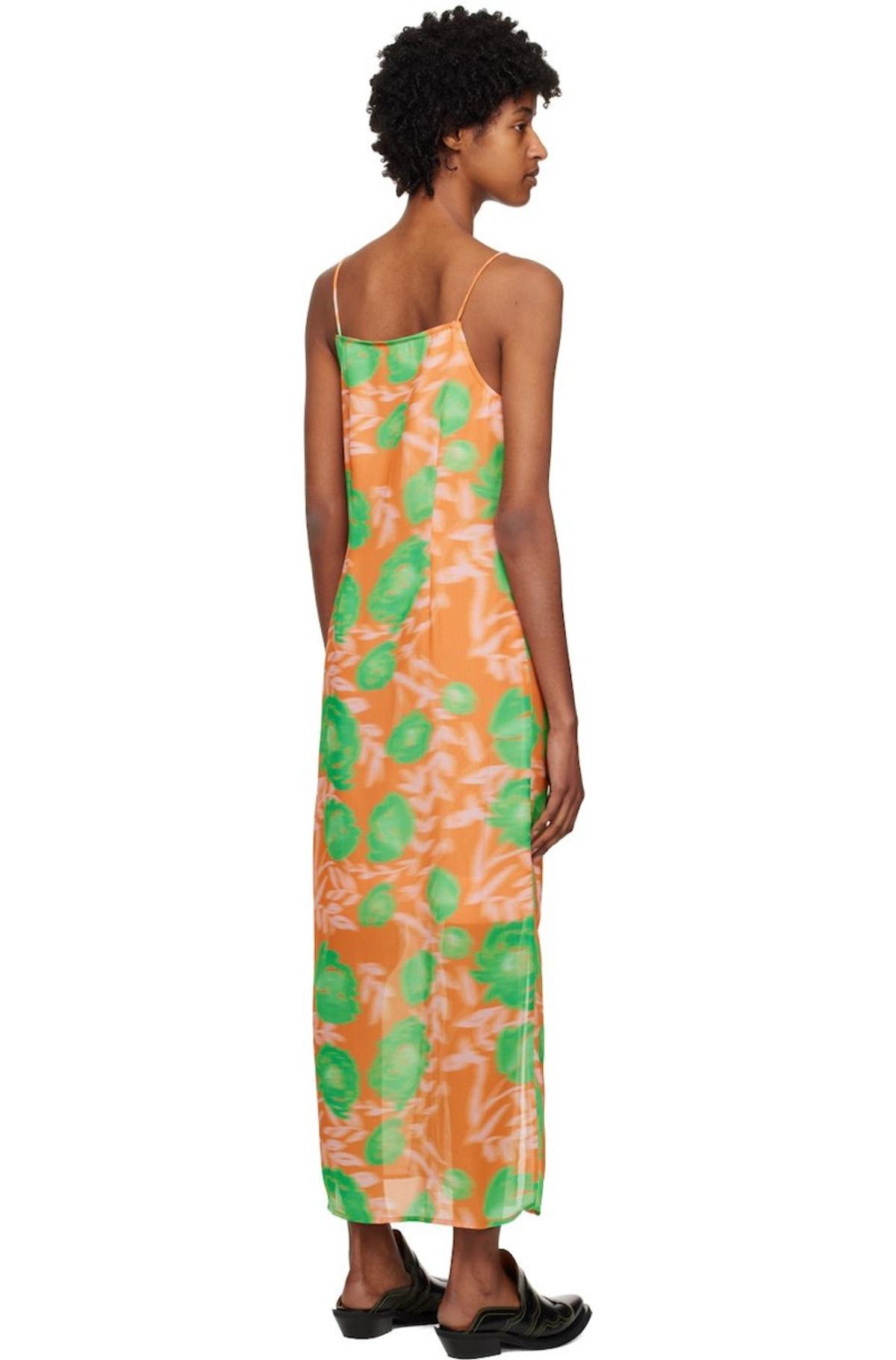 【GANNI】Printed Lycra Jersey Gaddard Dress/全国送料込み Multicolour Printed Lycra Jersey Bodystocking | GANNI US