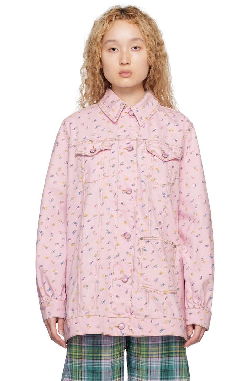 GANNI 花柄ジージャン GANNI Floral-print denim jacket | THE OUTNET