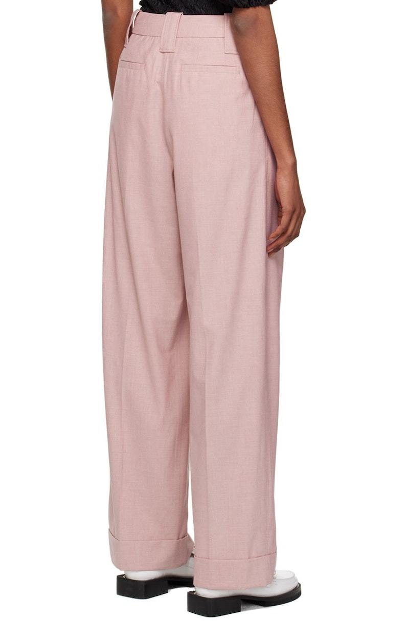 GANNI Drapey Trousers - Pink Tulle | Garmentory