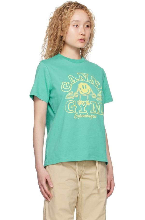 GANNI Gym T-Shirt - Lagoon | Garmentory