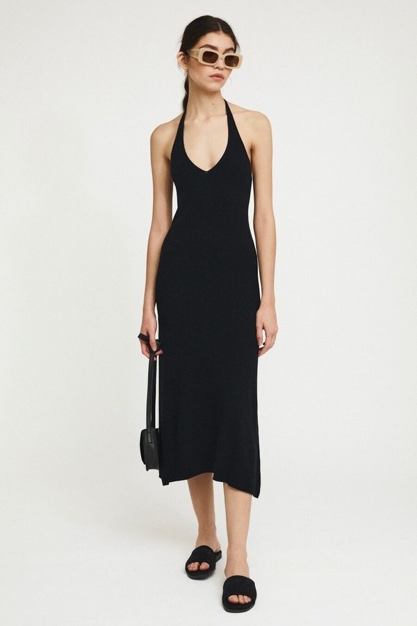 Rita Row Boyd Long Fitted Dress - Black | Garmentory Rita Row Boyd Long Fitted Dress - Black | Garmentory