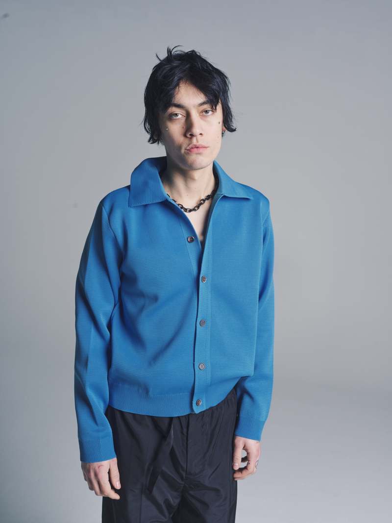 【OUR LEGACY】EVENING POLO / Blue 44 Evening Polo in Livid Blue