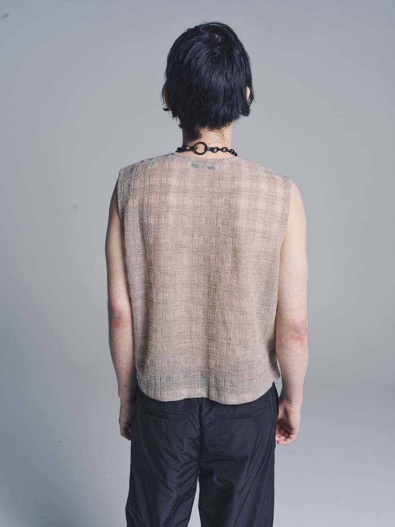 Our Legacy Disintegration Check Double Lock Vest - Grey | Garmentory