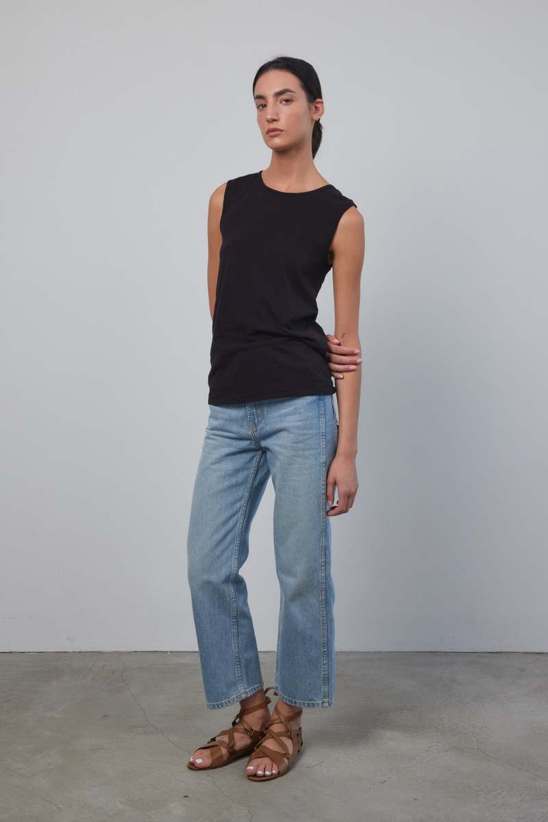 B Sides COLUMN TANK - CHALK OVERDYE/STIL BLACK OVERDYE/UMBER OVERDYE B Sides COLUMN TANK - CHALK OVERDYE/STIL BLACK OVERDYE/UMBER OVERDYE