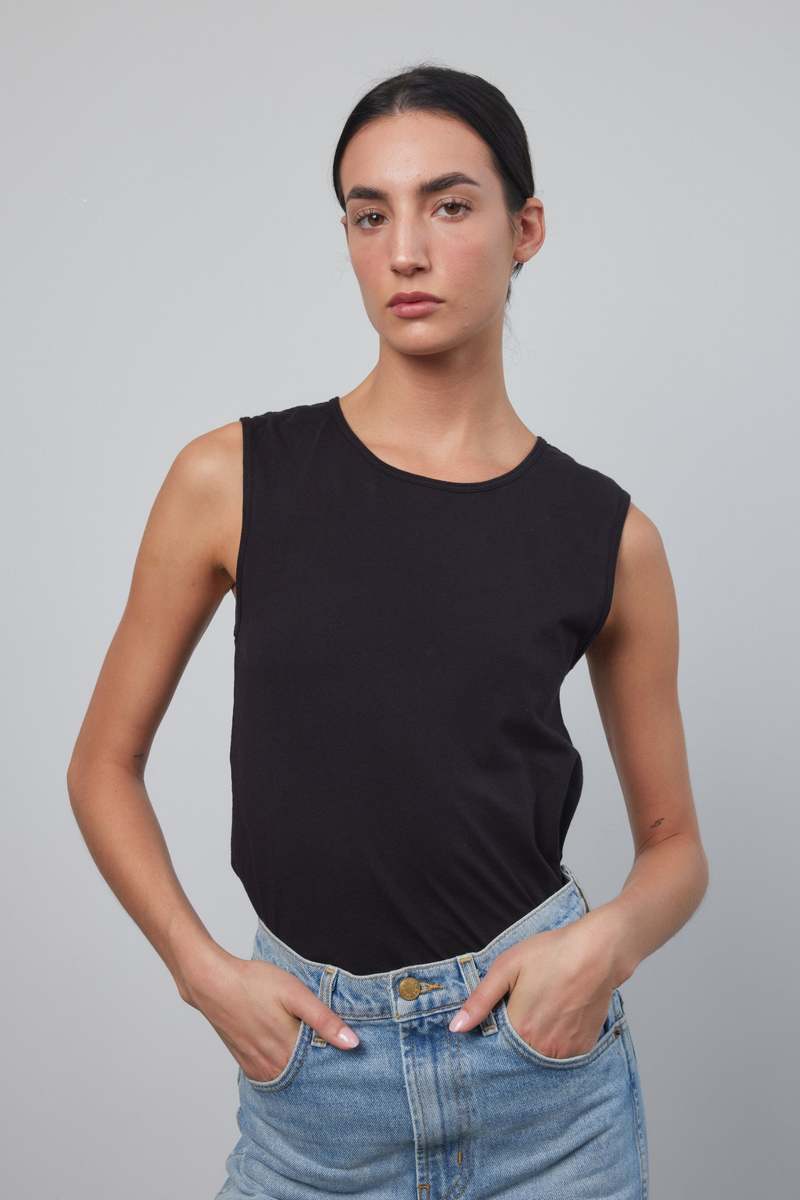 B Sides COLUMN TANK - CHALK OVERDYE/STIL BLACK OVERDYE/UMBER OVERDYE B Sides COLUMN TANK - CHALK OVERDYE/STIL BLACK OVERDYE/UMBER OVERDYE