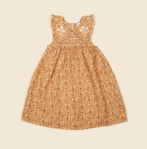 apolina nancy dress carnation アポリナ　ワンピース Kids Apolina Nancy Dress - Promenade Floral Vanilla | Garmentory