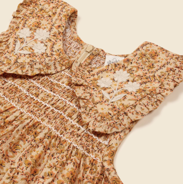 Kids Apolina Nancy Dress - Promenade Floral Vanilla | Garmentory