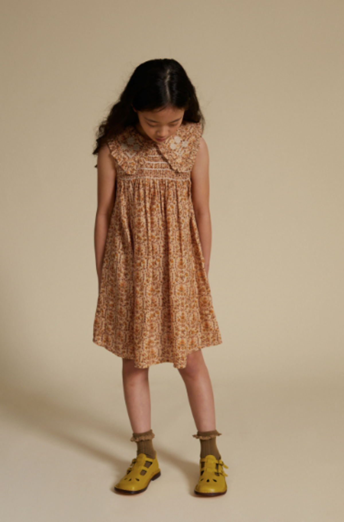 Kids Apolina Nancy Dress - Promenade Floral Vanilla | Garmentory 