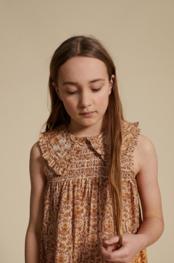 Kids Apolina Nancy Dress - Promenade Floral Vanilla | Garmentory