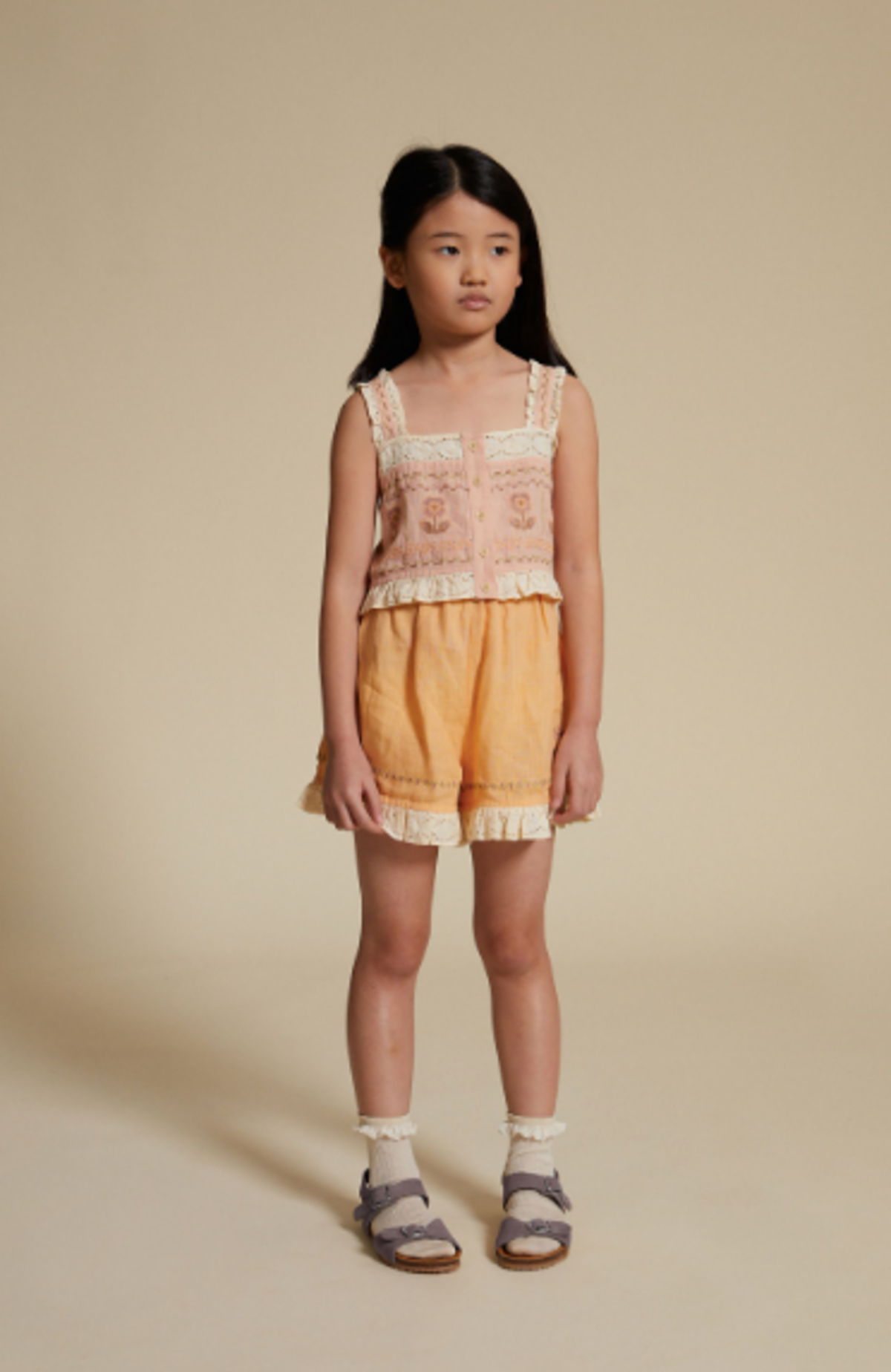 Kids Apolina Theodora Set - Apricot/Rose | Garmentory