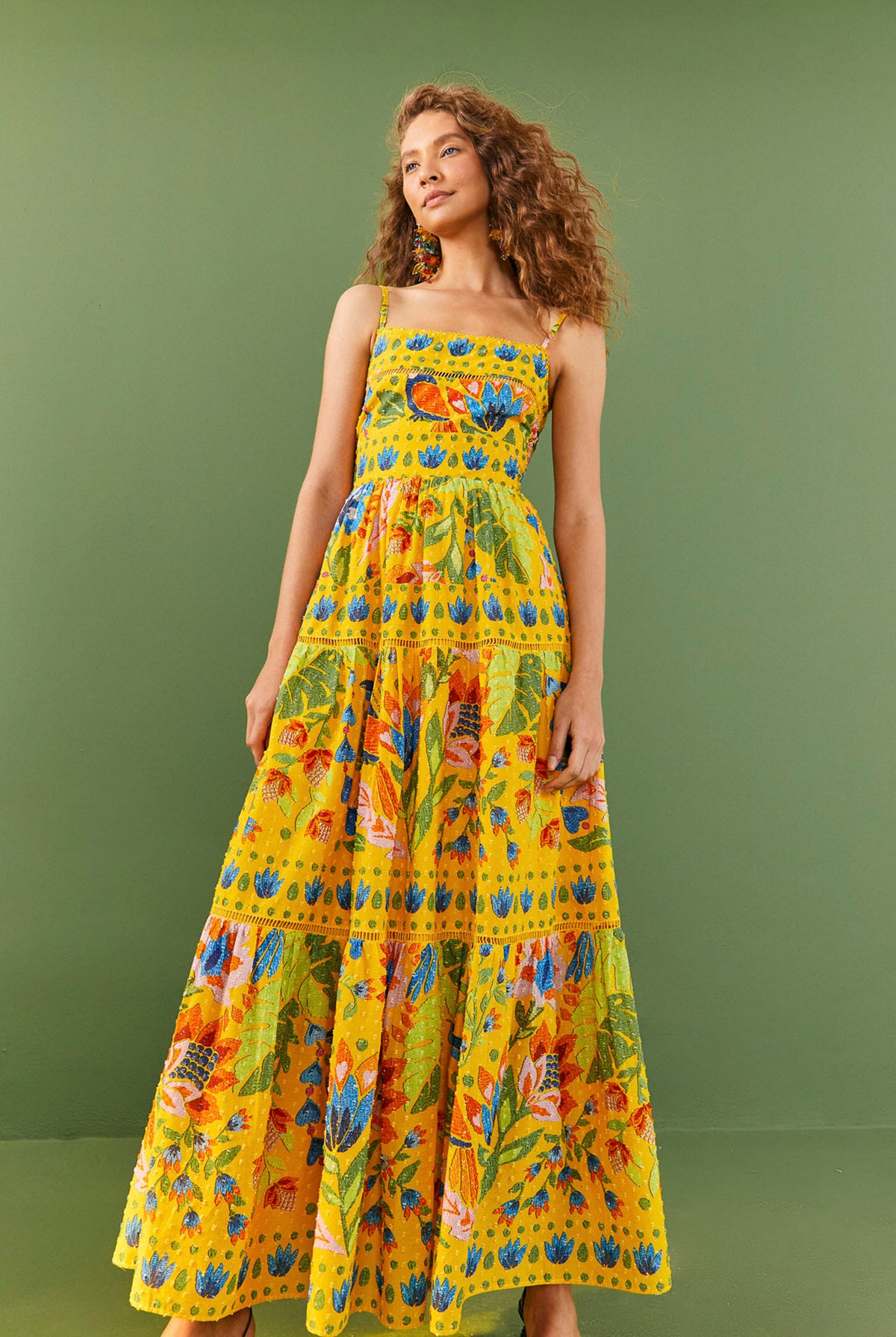 chinese dress ladies Vacay Vibes Hot Pink & Blue Smocked Color Block Maxi Dress main image 0