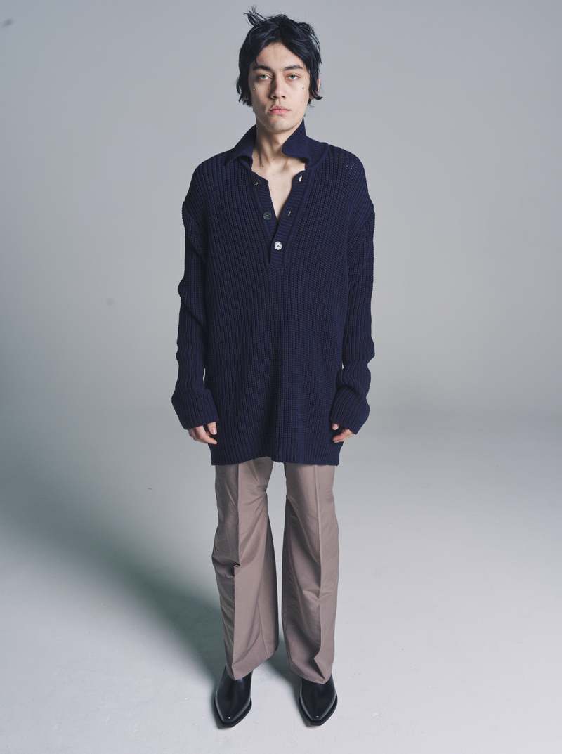 23SS OUR LEGACY BIG PIQUET ニット NAVY 44 23SS OUR LEGACY BIG PIQUET ニット NAVY 44