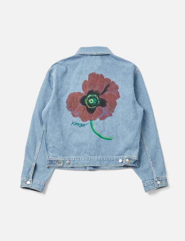 Kenzo Poppy Denim Jacket - Sky Blue | Garmentory